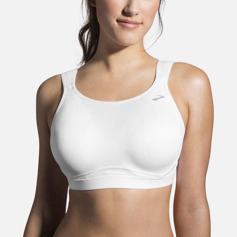 Brooks MAIA SPORTS Running Bra Womens Online - White (CYE298713)